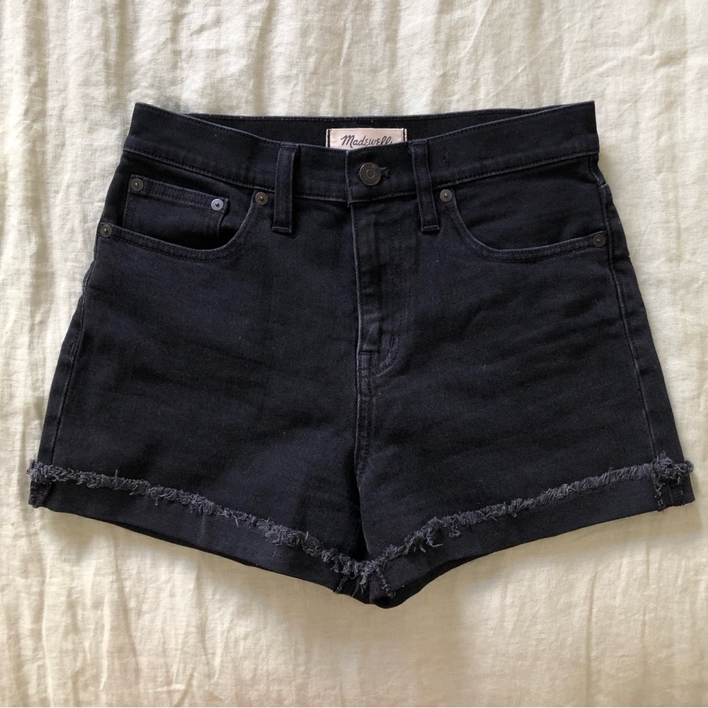 Madewell Black High Rise Denim Shorts